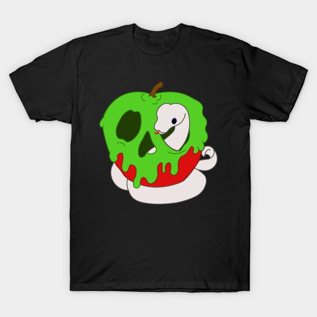 Poison Apple Halloween Snake Python Spooky T-Shirt by charlescheshire